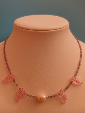 Fairyprincess Whimsical Pearl and Amethyst Necklace